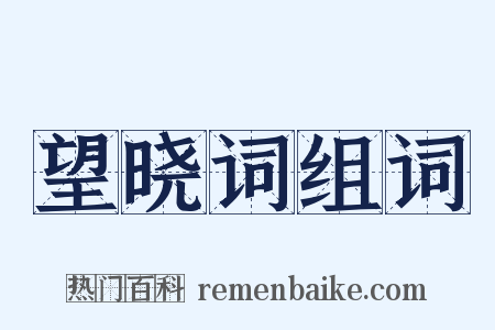 望晓词组词是什么意思的图片